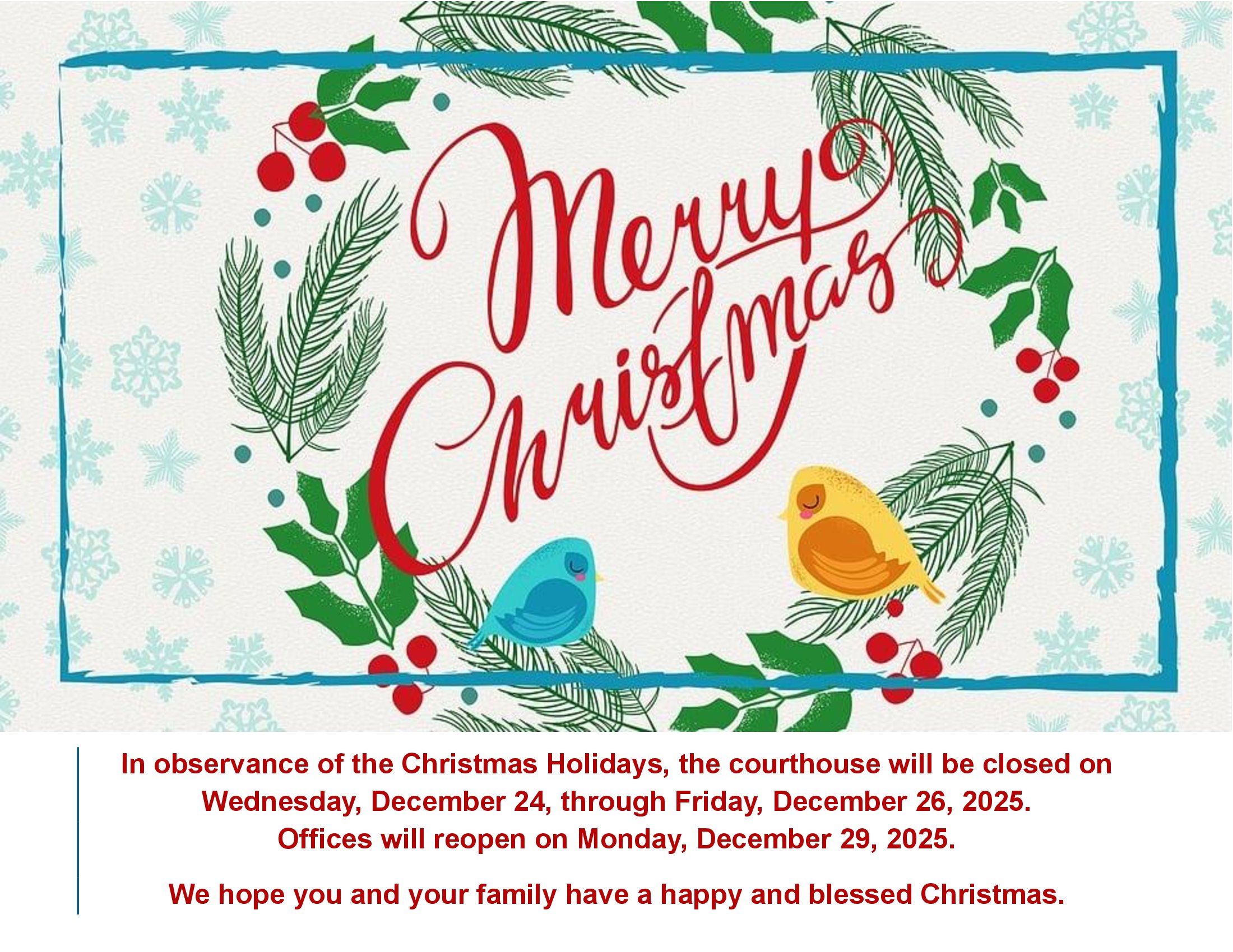 Closed Christmas